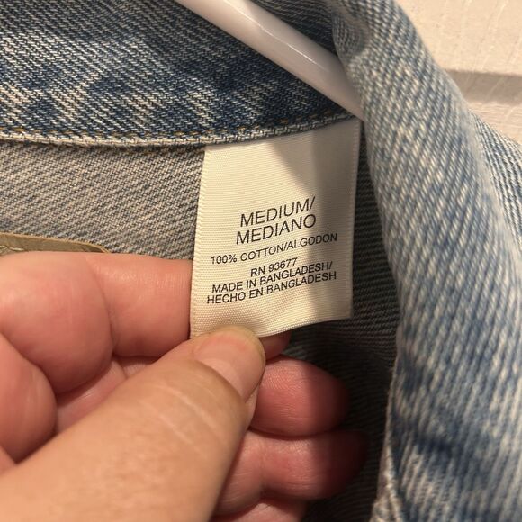 Arizona Jean Company Denim Jacket Trucker Cowboy Medium Distressed Vintage‎ 90s - Picture 3 of 9